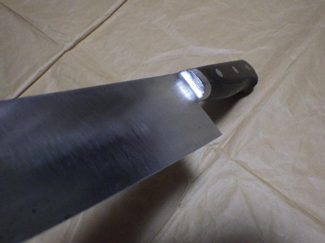 INOX鋼★正金・牛刀ナイフ包丁★昭和ビンテージ★手研ぎ済み★