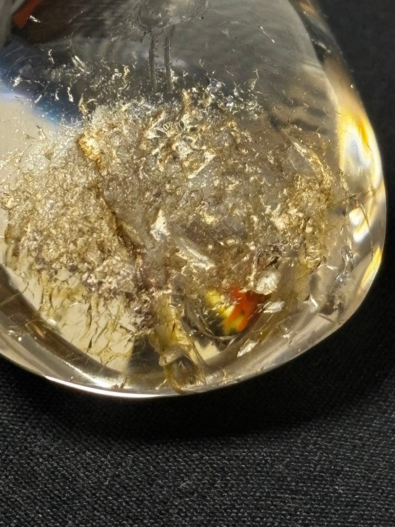 水晶置き物（夫婦鶴）NO411