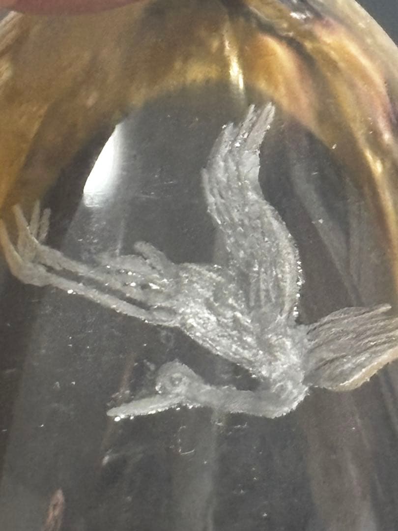 水晶置き物（夫婦鶴）NO411