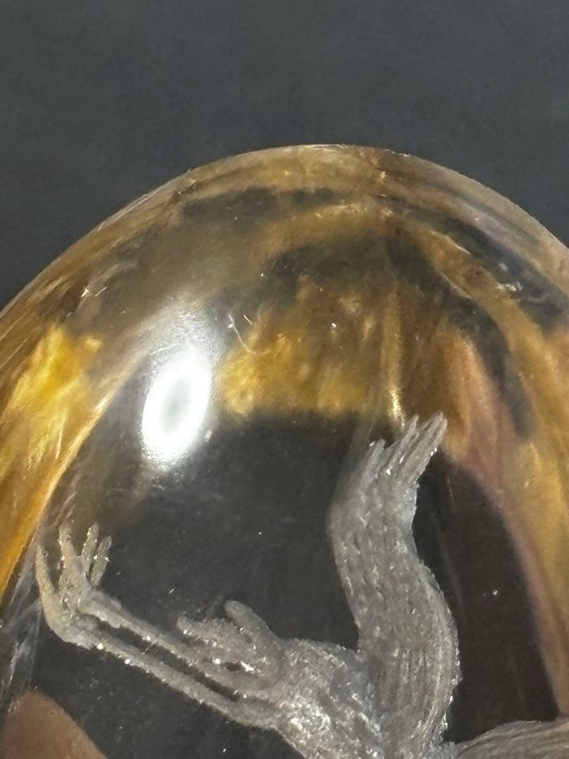 水晶置き物（夫婦鶴）NO411