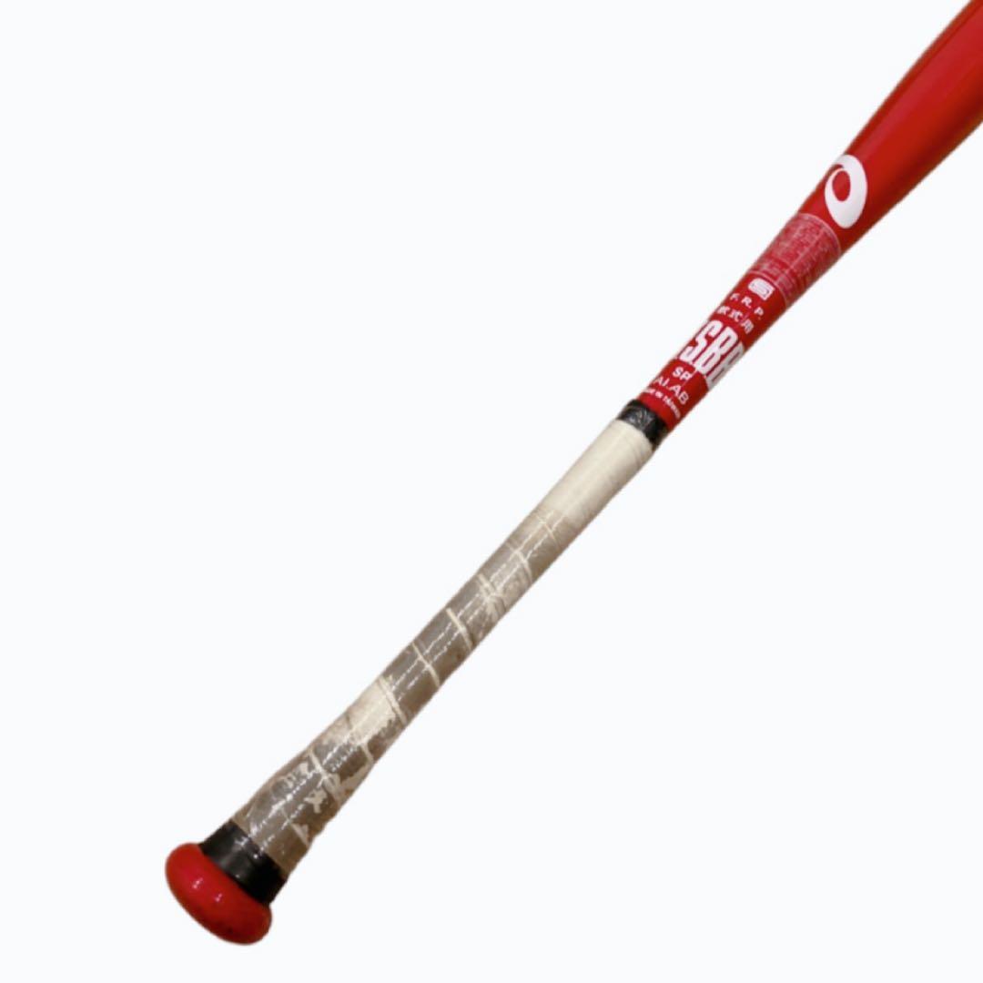 【美品】アシックス　BIG FLYING 大谷翔平モデル　金属バッド　赤