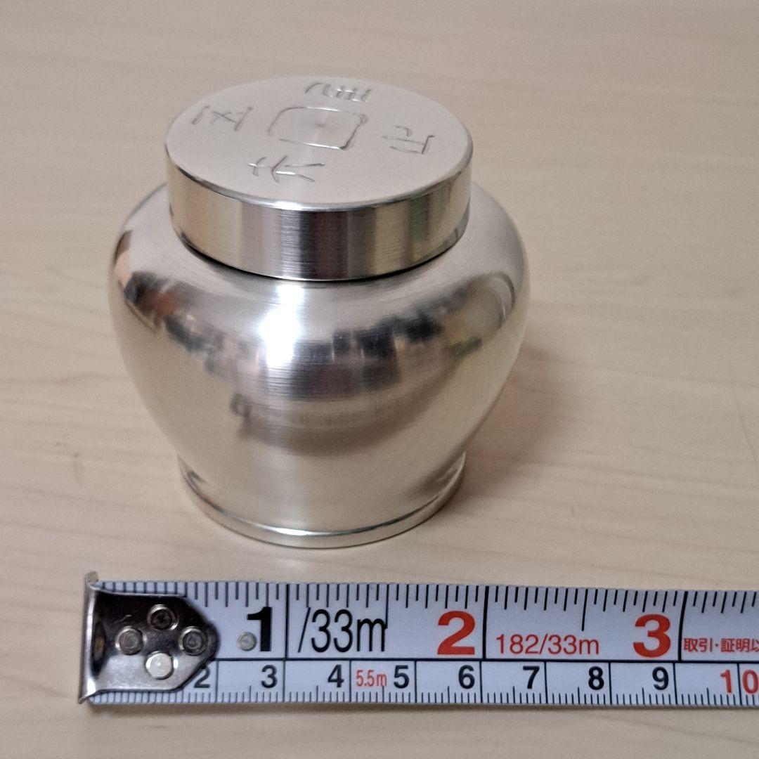 【極美品•新品•未使用】清課堂 錫 茶入「吾唯知足」桐箱、栞付き