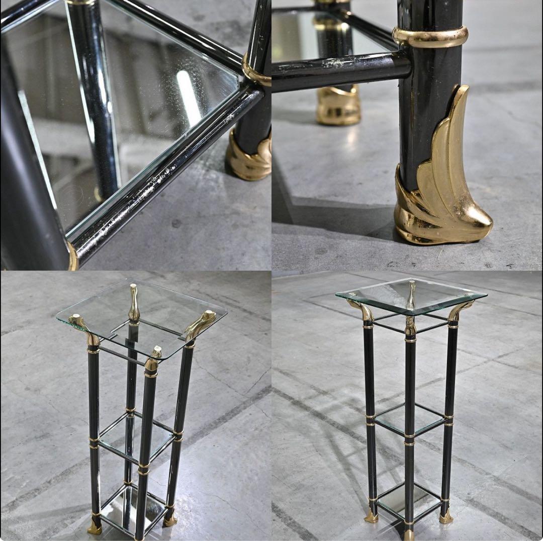 ガラストップスタンド 猫足 カブリオール リビング 玄関 サロン 店舗什器