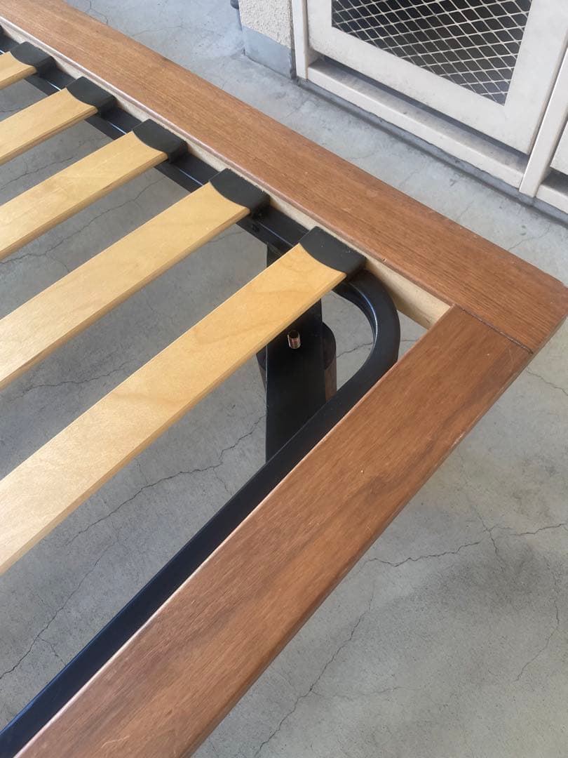 【引取限定】無印シングルベッドフレーム ナチュラルウッド