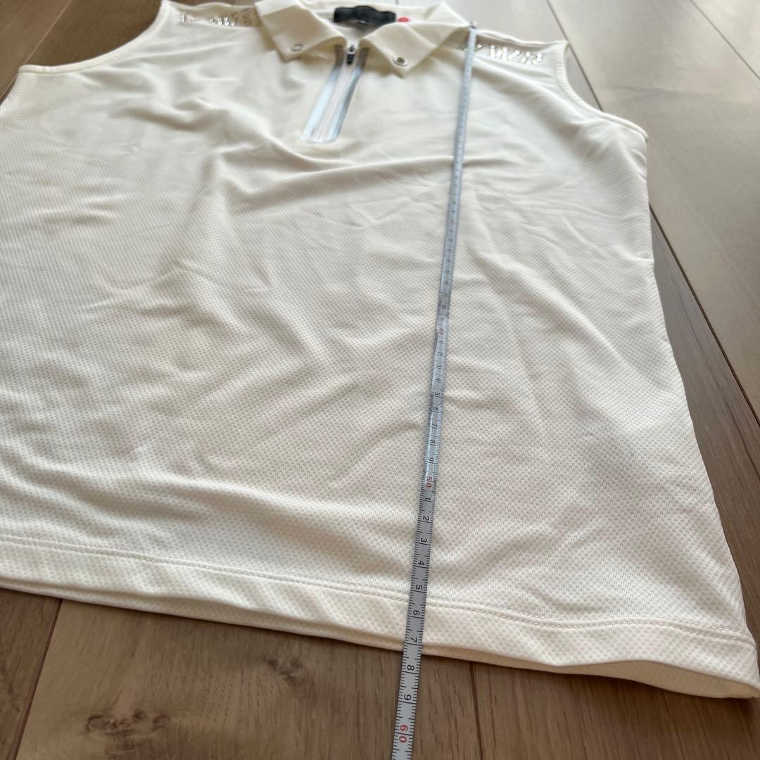 ホワイトノースリーブゴルフシャツ