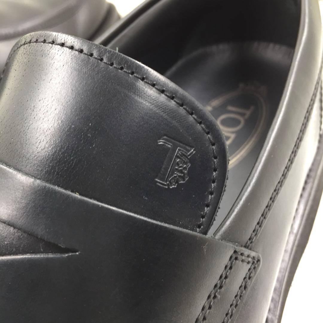 【美品】TOD'S トッズ Tタイムレス ローファー レザー 25.5 黒