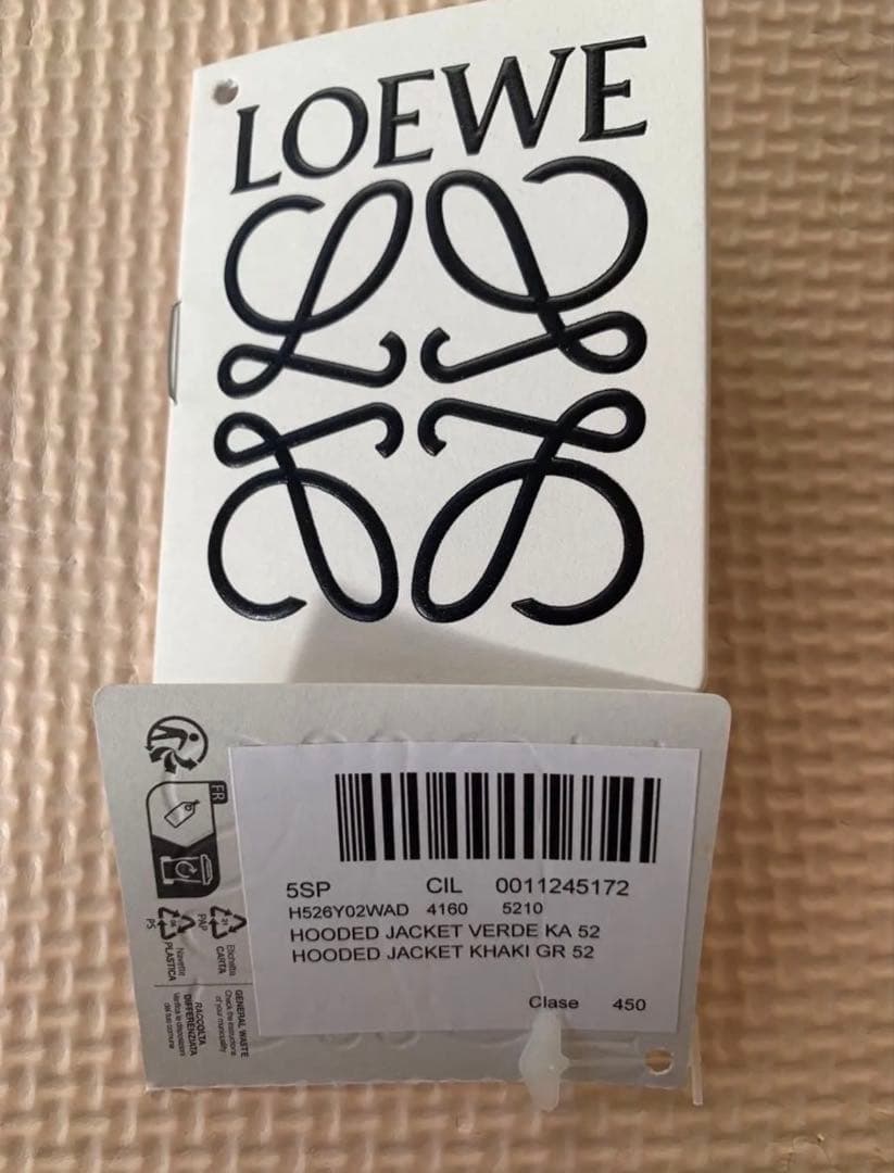 LOEWEロエベフーデッドジャケット H526Y02W94メンズブルゾンコット