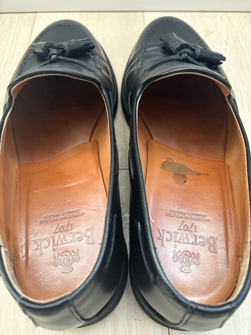 即発送　バーウィック　タッセルローファー　UK9 28.5cm シューツリー付き