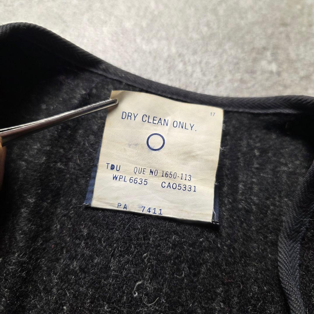 80sUSA製WOOLRICHウールリッチウールフルジップベストブラック黒短丈