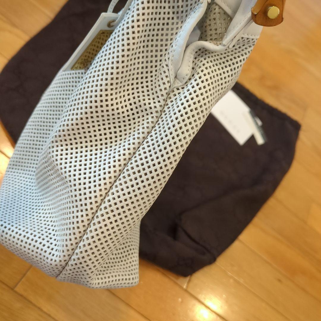 限定値下げ★GUCCI メッシュバッグ バンブーハンドル