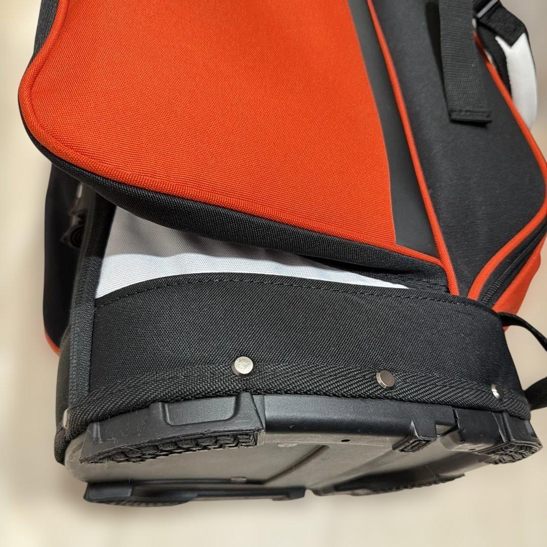 デサントゴルフ　スタンドキャディーバック　オレンジ/ホワイト　9型　47インチ