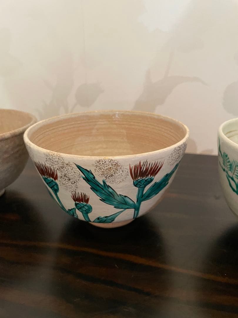 未使用　萩焼 藤井左入窯　茶泉付き 和風デザイン 陶器茶碗 セット