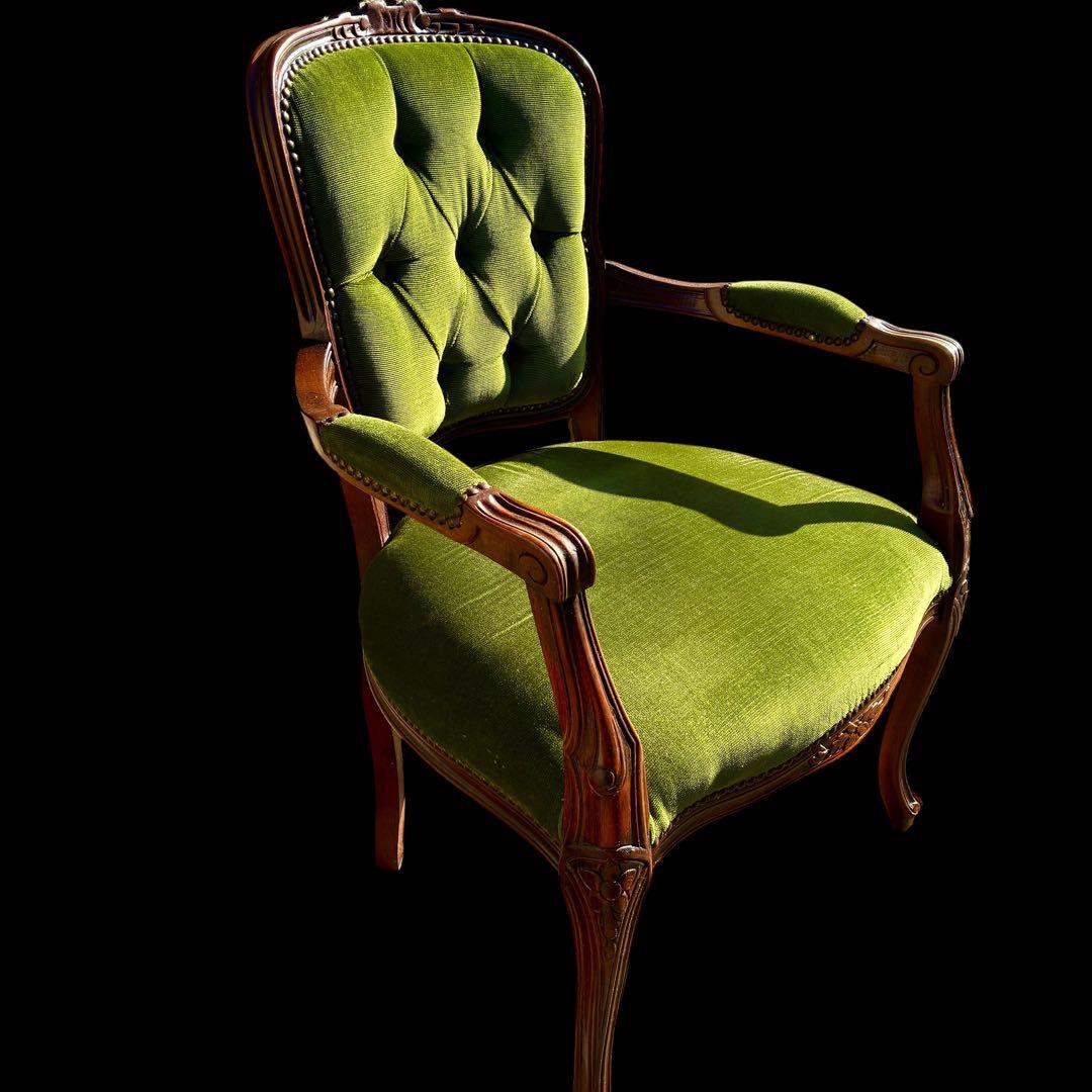 アンティーク　ロココ調　椅子　Ｂ