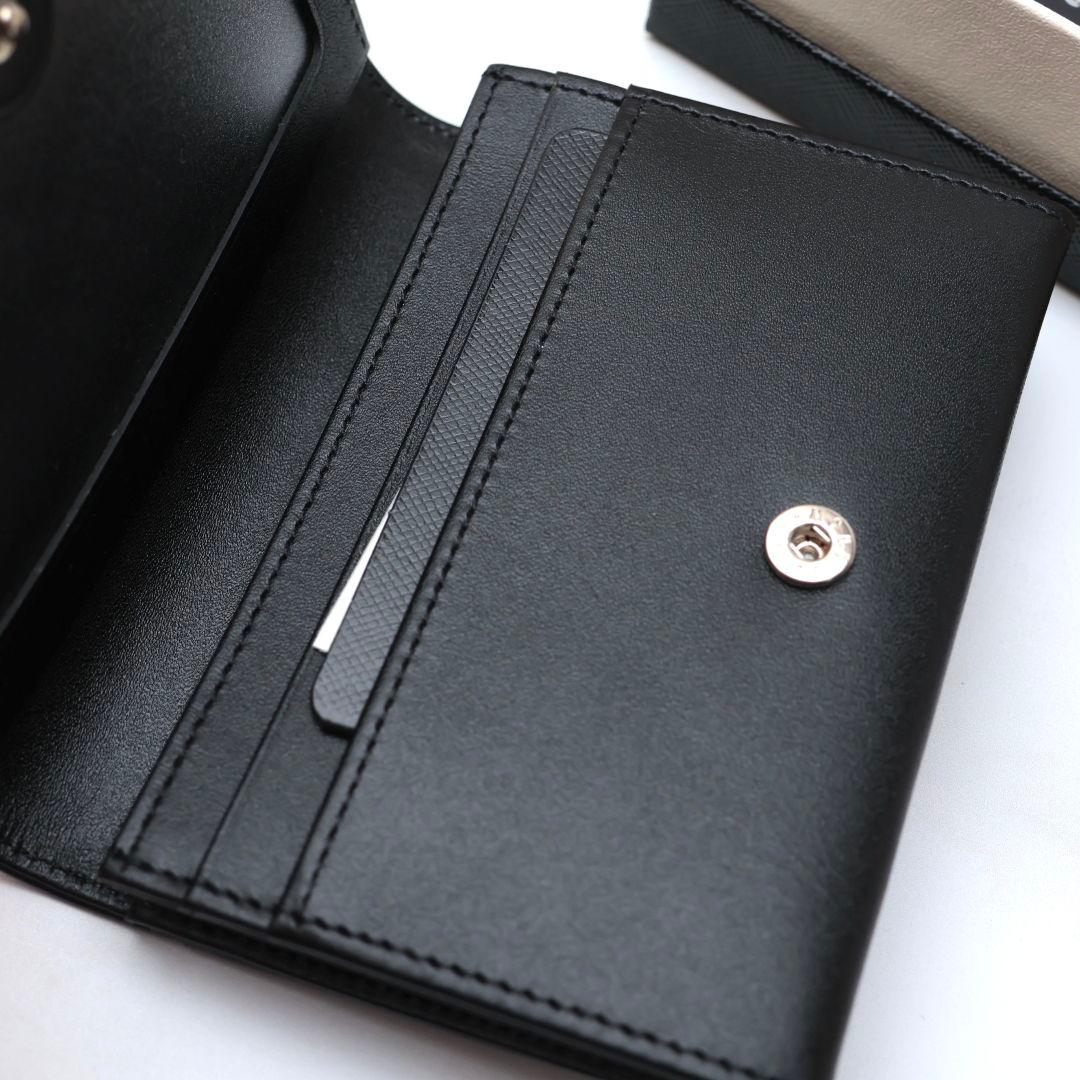 未使用 モンブラン MONTBLANC ブラックレザー 名刺入れ カードケース