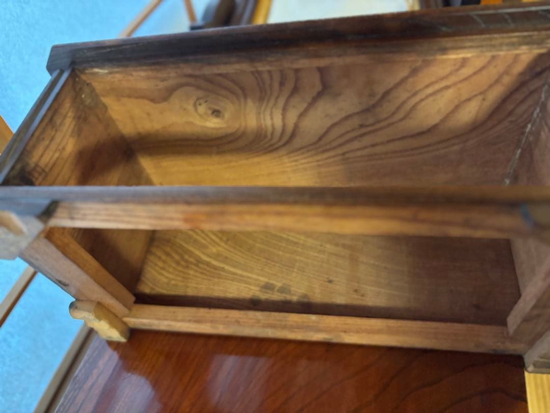 骨董品 明治、大正指物師による特別注文の芸者鏡台。