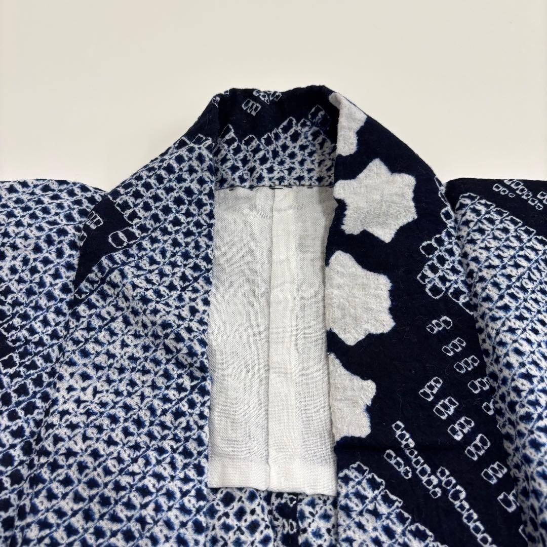 さき723様　AK-7472 鳴海有松絞り 浴衣 可愛い絞り染め 藍染 木綿