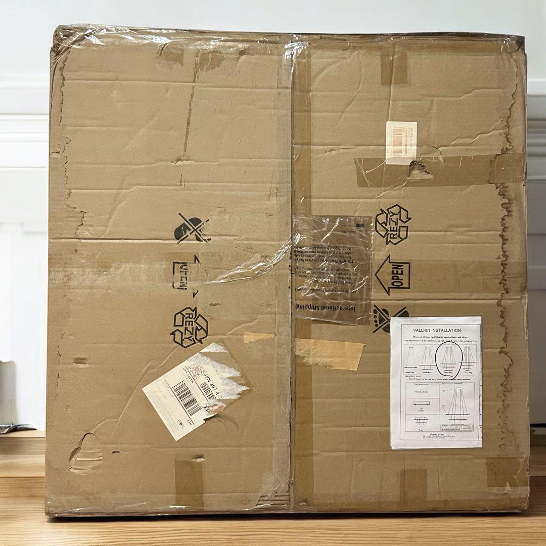 新品✨VALLKIN 3連リング LED ペンダントライト 調光 クリスタル