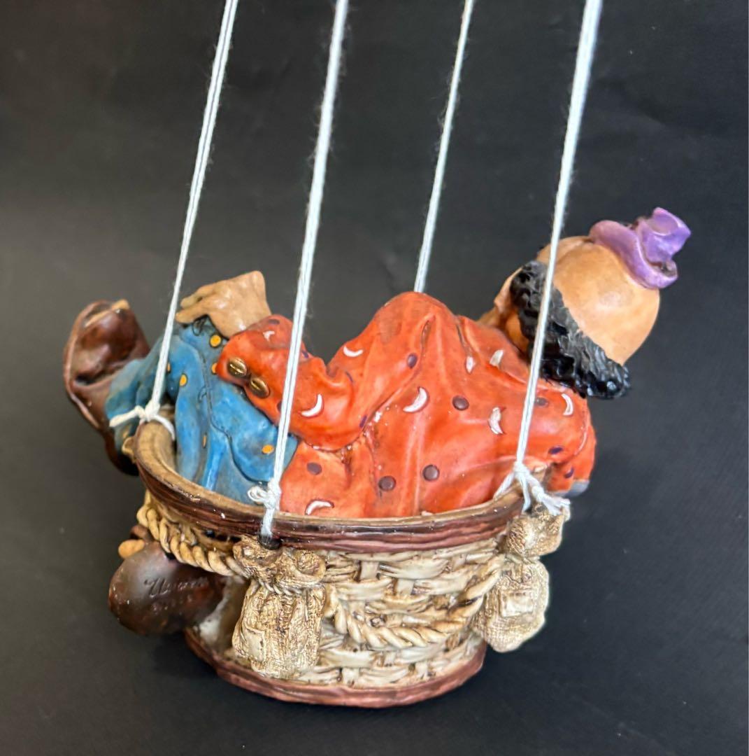 アンティーク 気球 ピエロ AERIAL CLOWNS 陶器 インテリア レトロ