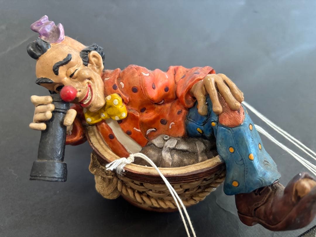 アンティーク 気球 ピエロ AERIAL CLOWNS 陶器 インテリア レトロ