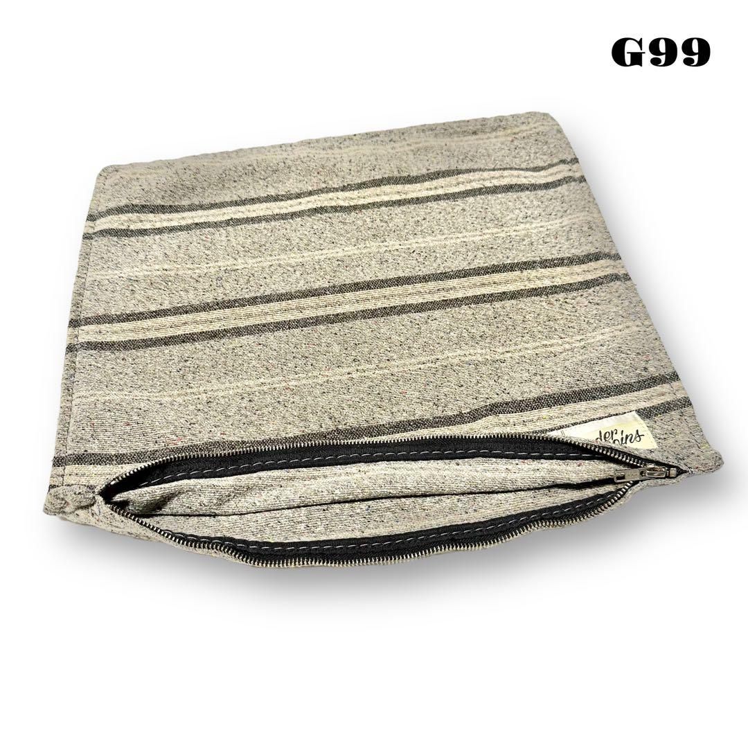 ★限定出品★ TENDERLOIN クッション カバー ボーダー ストライプ 炭