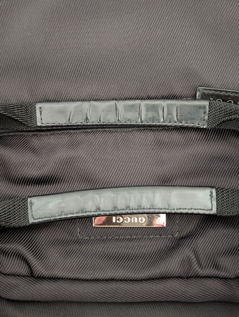 GUCCI グッチ ナイロン ボストンバッグ　ブラック【大容量・美品】