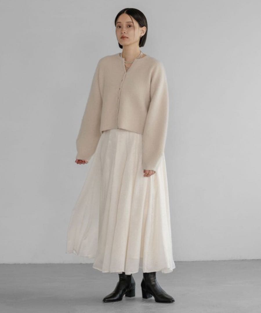 完売品　CNラクーンコンカーディガン A part by アパートバイ