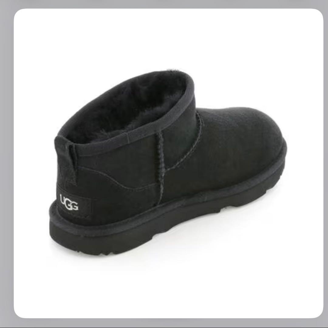 UGG アグクラシックウルトラミニ24cm ブーツ ブラック 黒 ショート