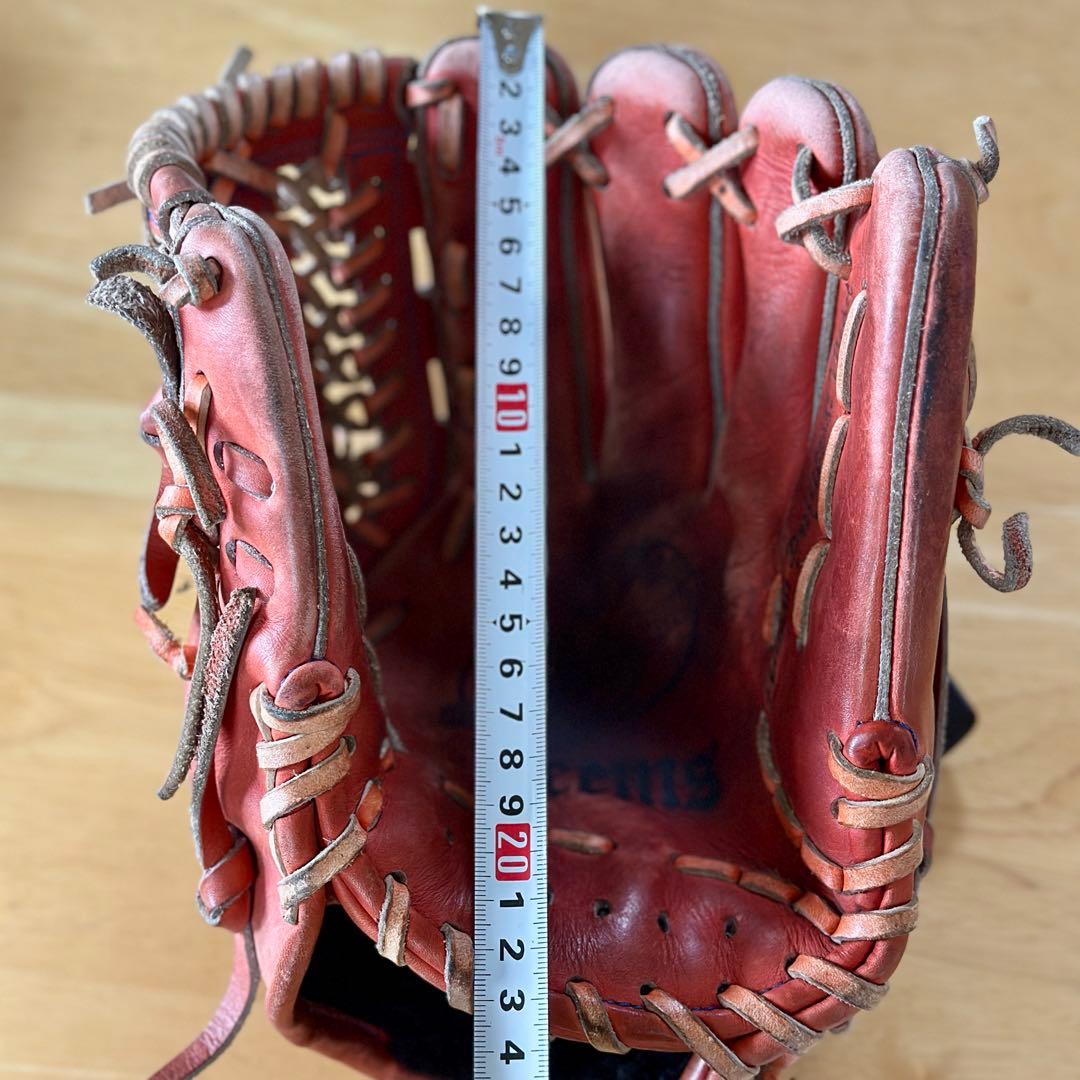 Zeems ジームス 軟式用グローブ オールラウンド 赤 やや色褪せあり