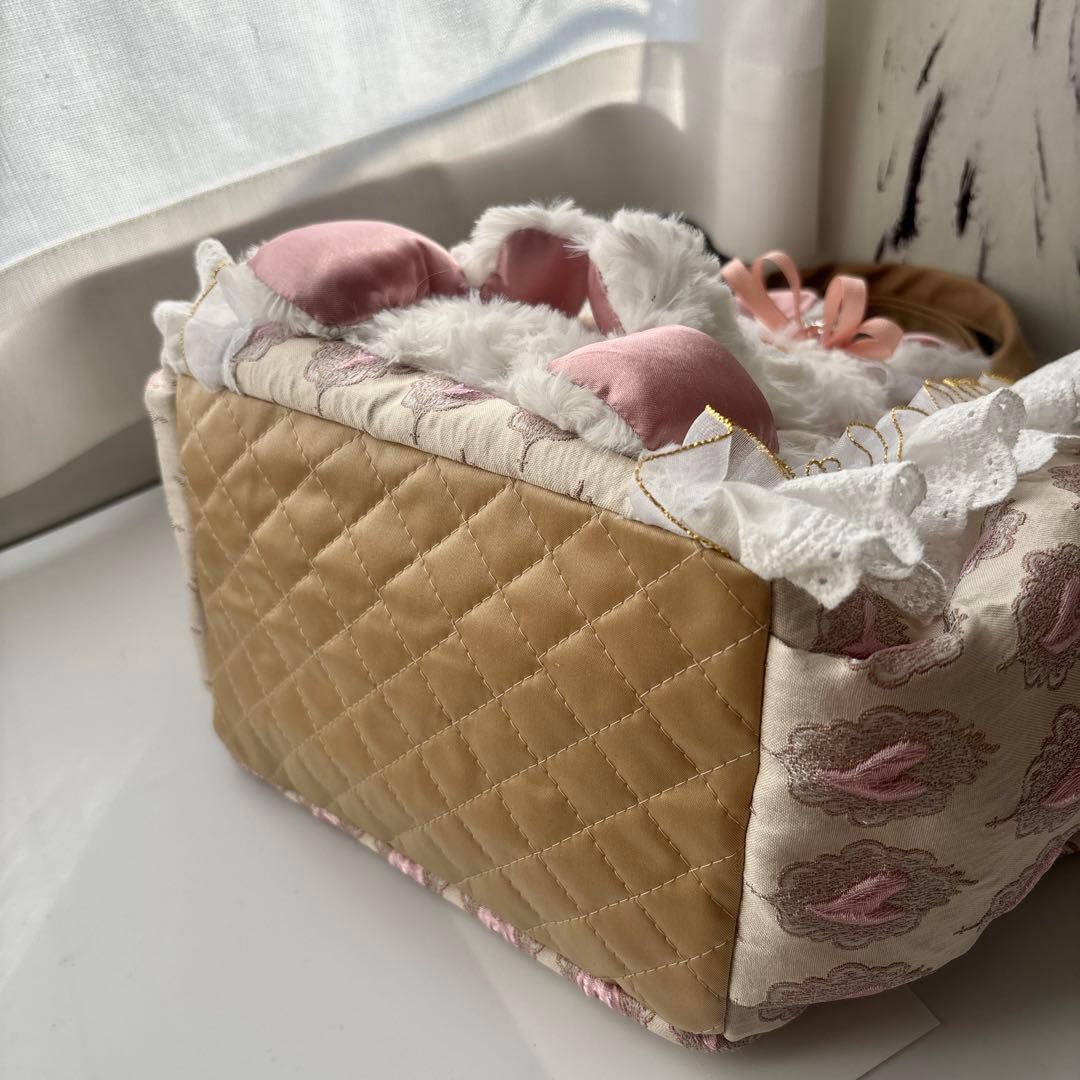 ꒰*꒱様 コヤンイサムチョン　うさ耳ボリちゃん　バッグ　艶ハート　フリル