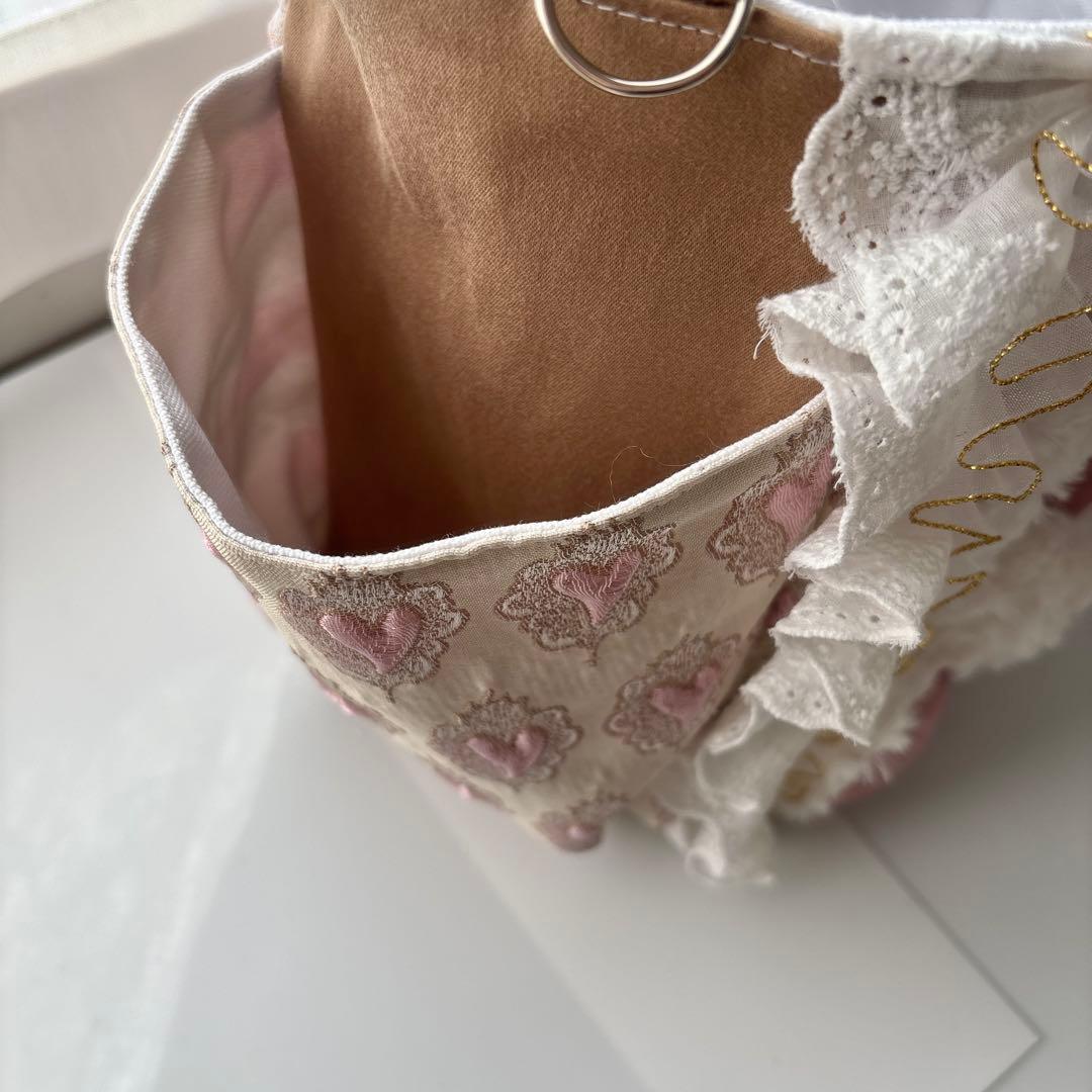 ꒰*꒱様 コヤンイサムチョン　うさ耳ボリちゃん　バッグ　艶ハート　フリル