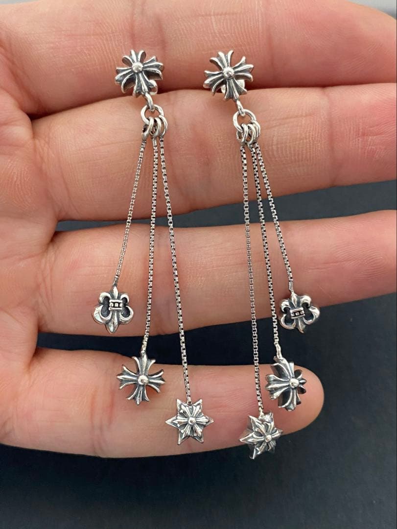 シルバー925 ピアス JOJOイヤリング ジョジョピアス クロスピアス