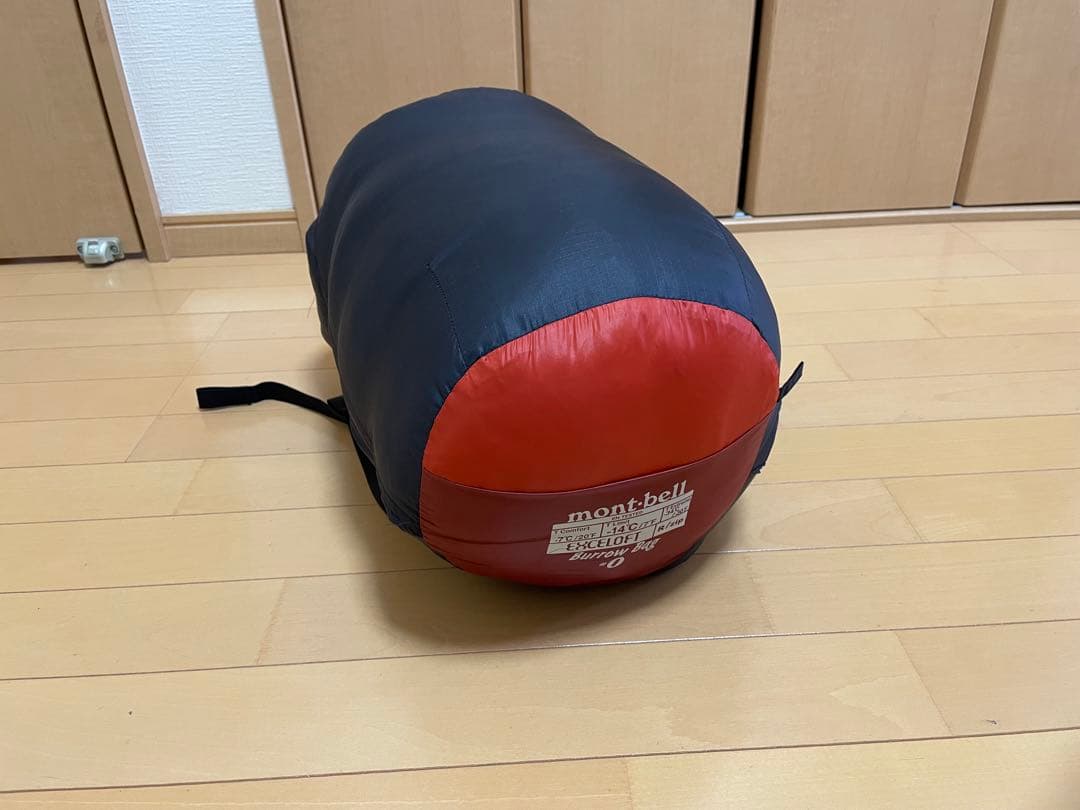 美品　mont-bell Burrow Bag #0 寝袋