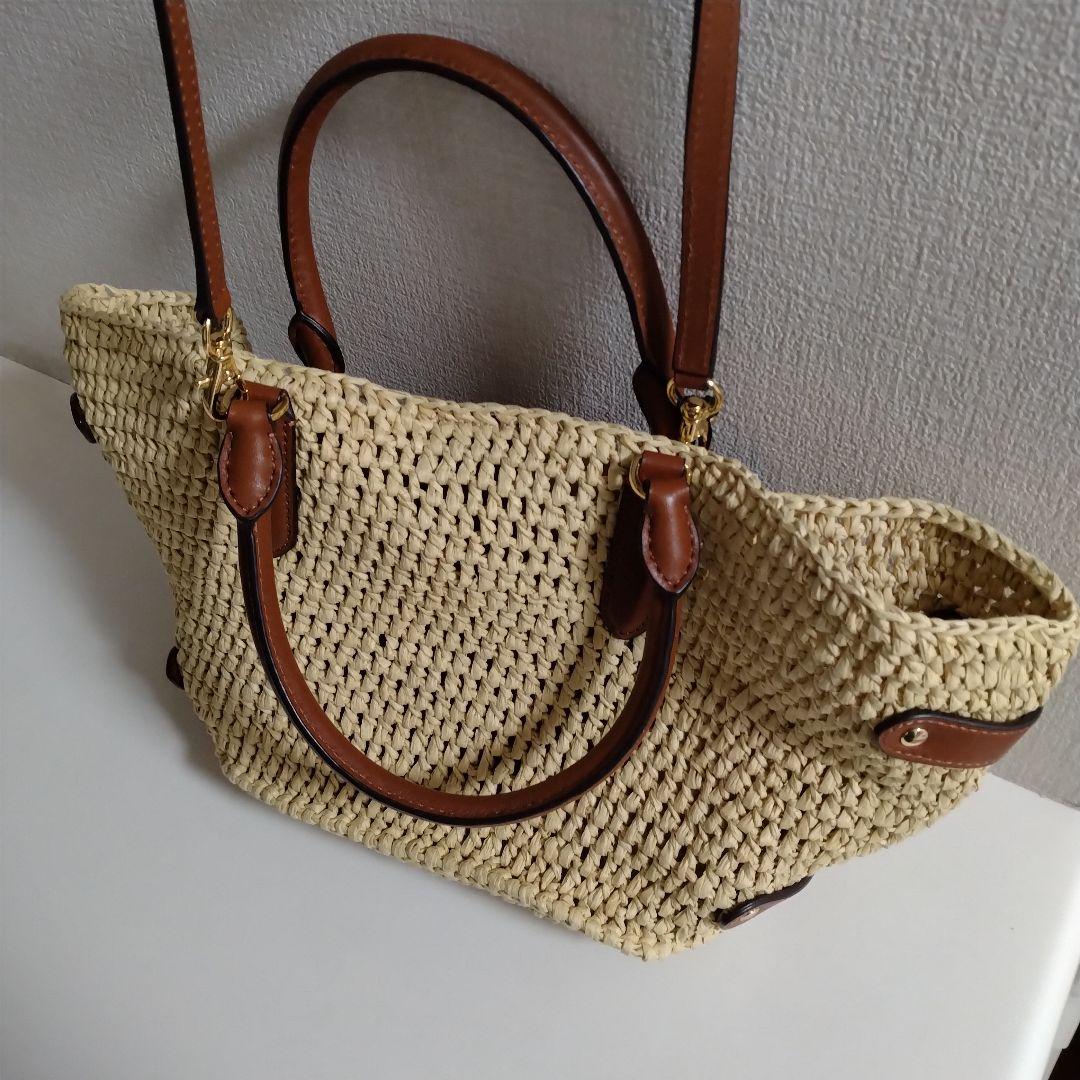 RALPH LAUREN かごバッグ ベージュ