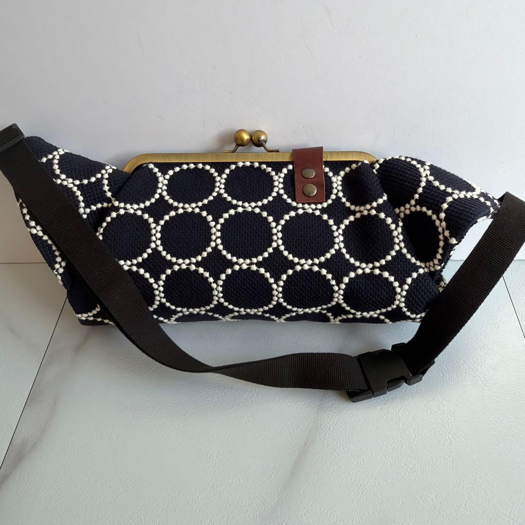 ハンドメイド minä perhonen タンバリン ボディバッグ がま口