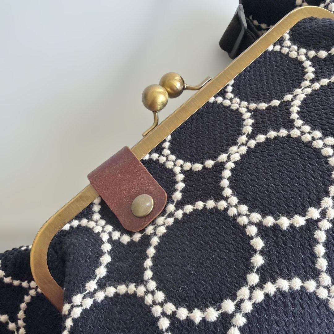 ハンドメイド minä perhonen タンバリン ボディバッグ がま口