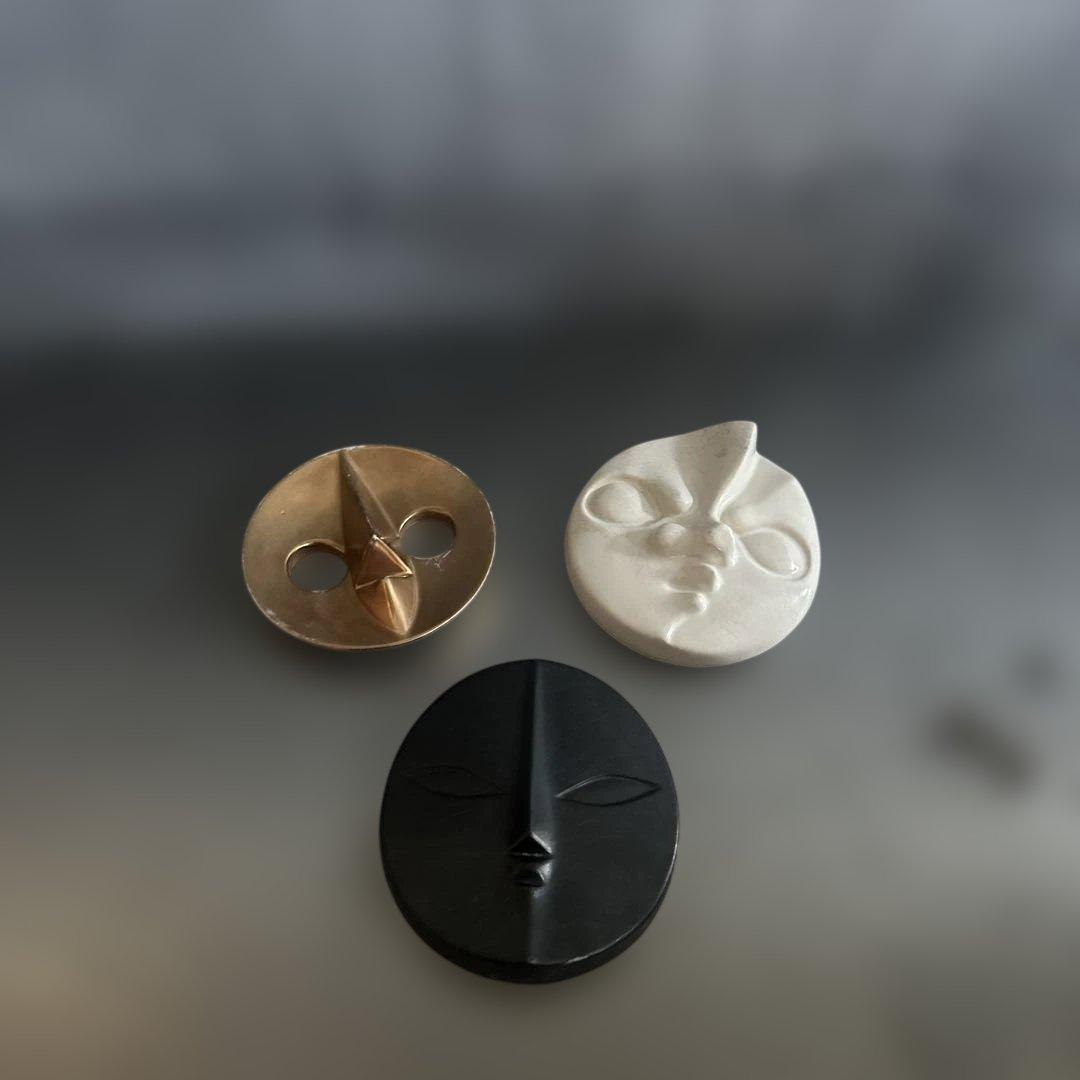 岡本太郎　太陽の顔壁掛け3点セット　ヴィンテージ感が素敵！