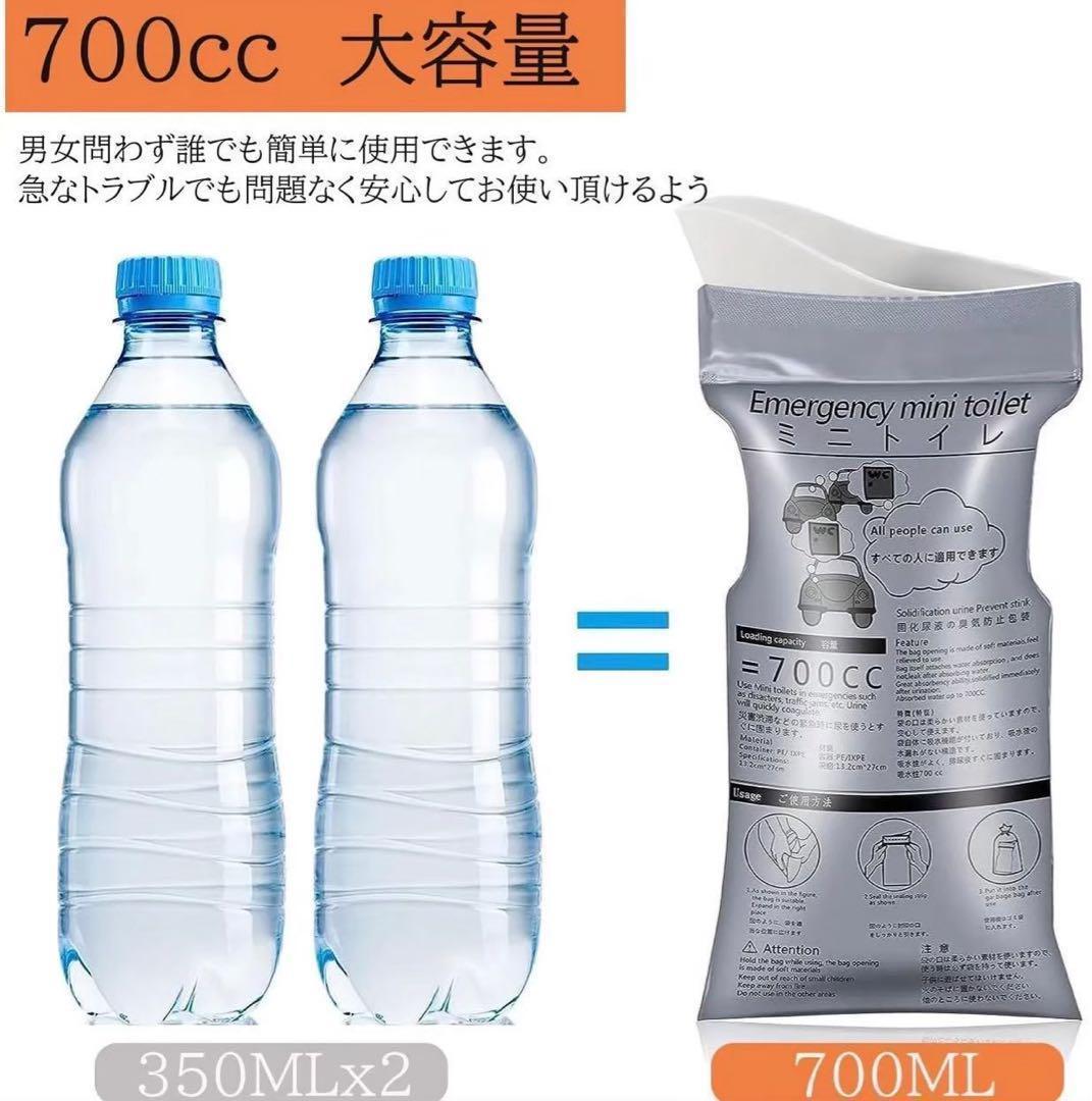 災害用トイレ 200個入り 男女兼用　アウトドア　災害携帯トイレ　南海トラフ