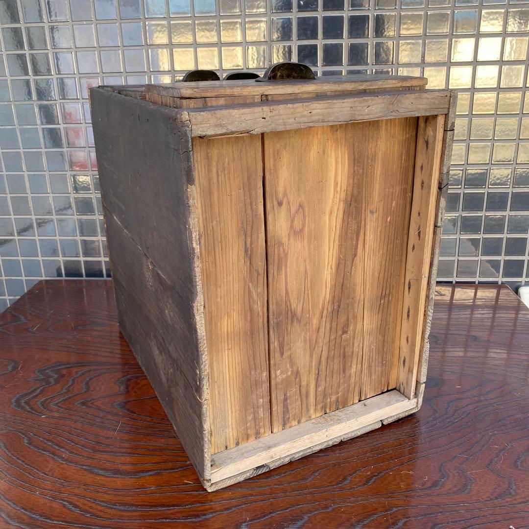 時代物 昭和初期 大正 三段小引き出し 古箪笥 骨董品 古道具 和家具