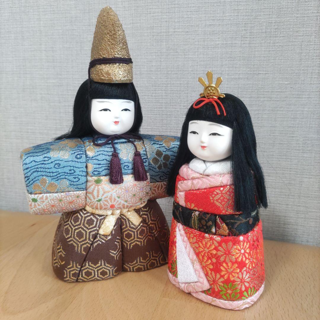 お雛様ペア　木目込人形　ひな祭りෆ⁠╹⁠ ⁠.̮⁠ ⁠╹⁠ෆ
