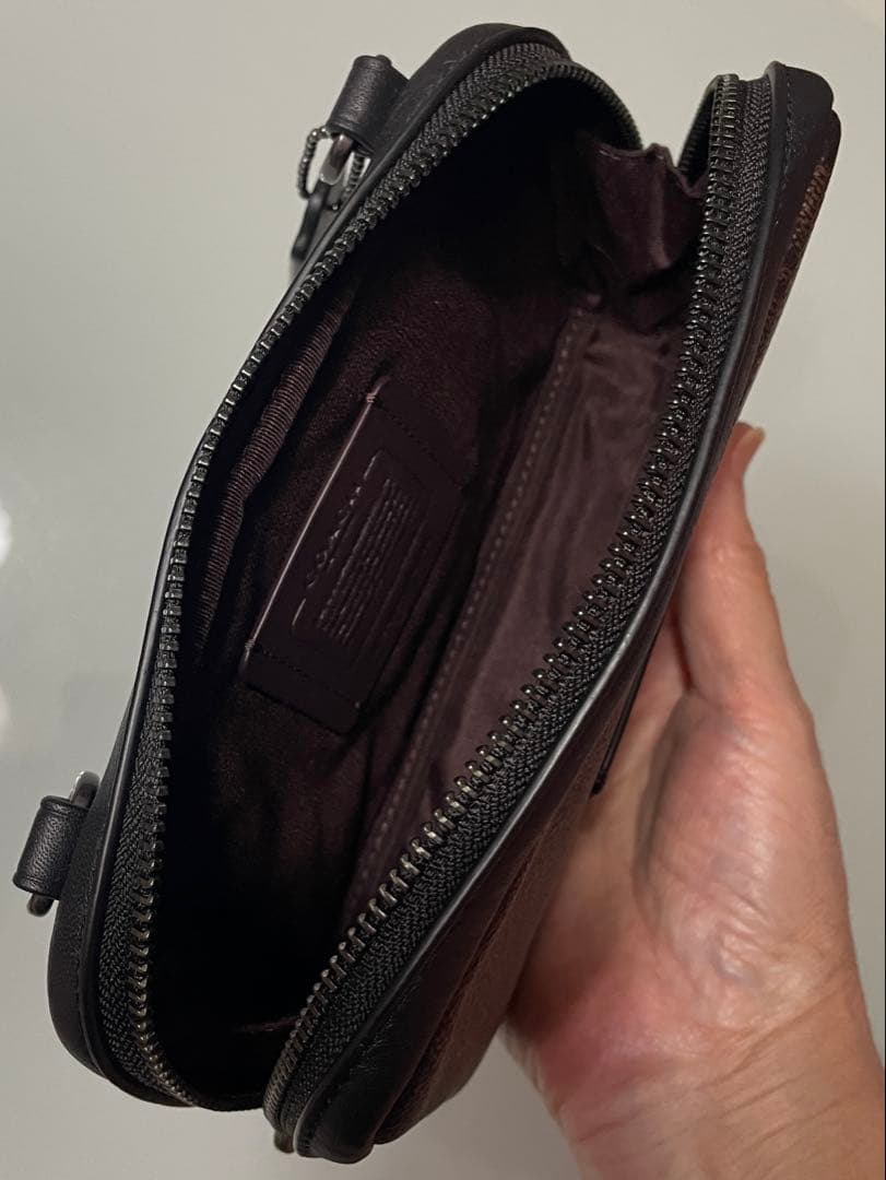 未使用品 COACH シグネチャー ショルダーバッグ ダークブラウンＸ黒