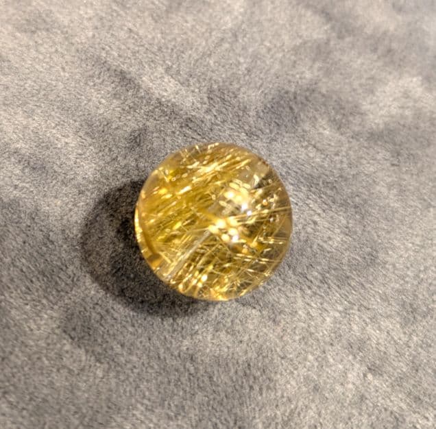 【金運】ゴールドルチルクォーツ　天然石　パワーストーン【鑑別書付】ハイクラス