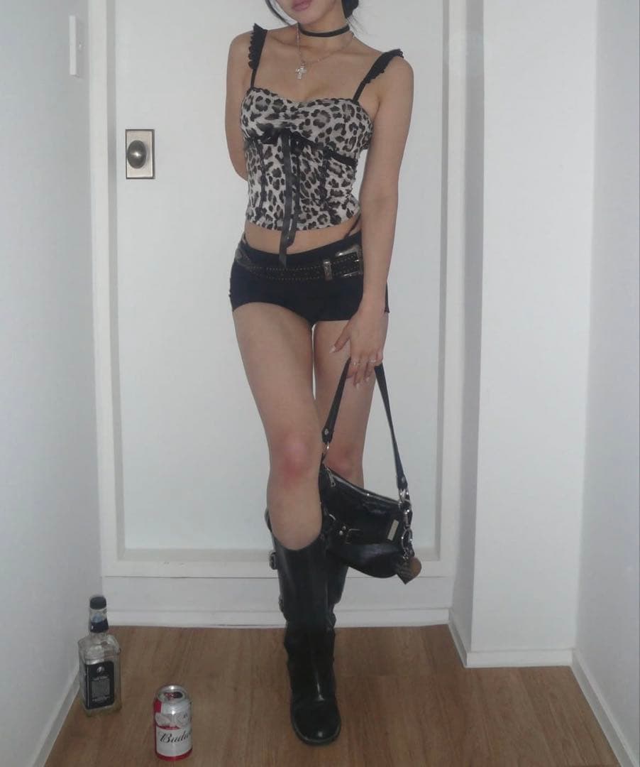 Angelnumber555 レオパード キャミソール