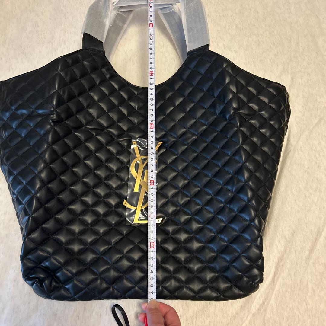 YSL 黒 キルティングバッグ 大きめ
