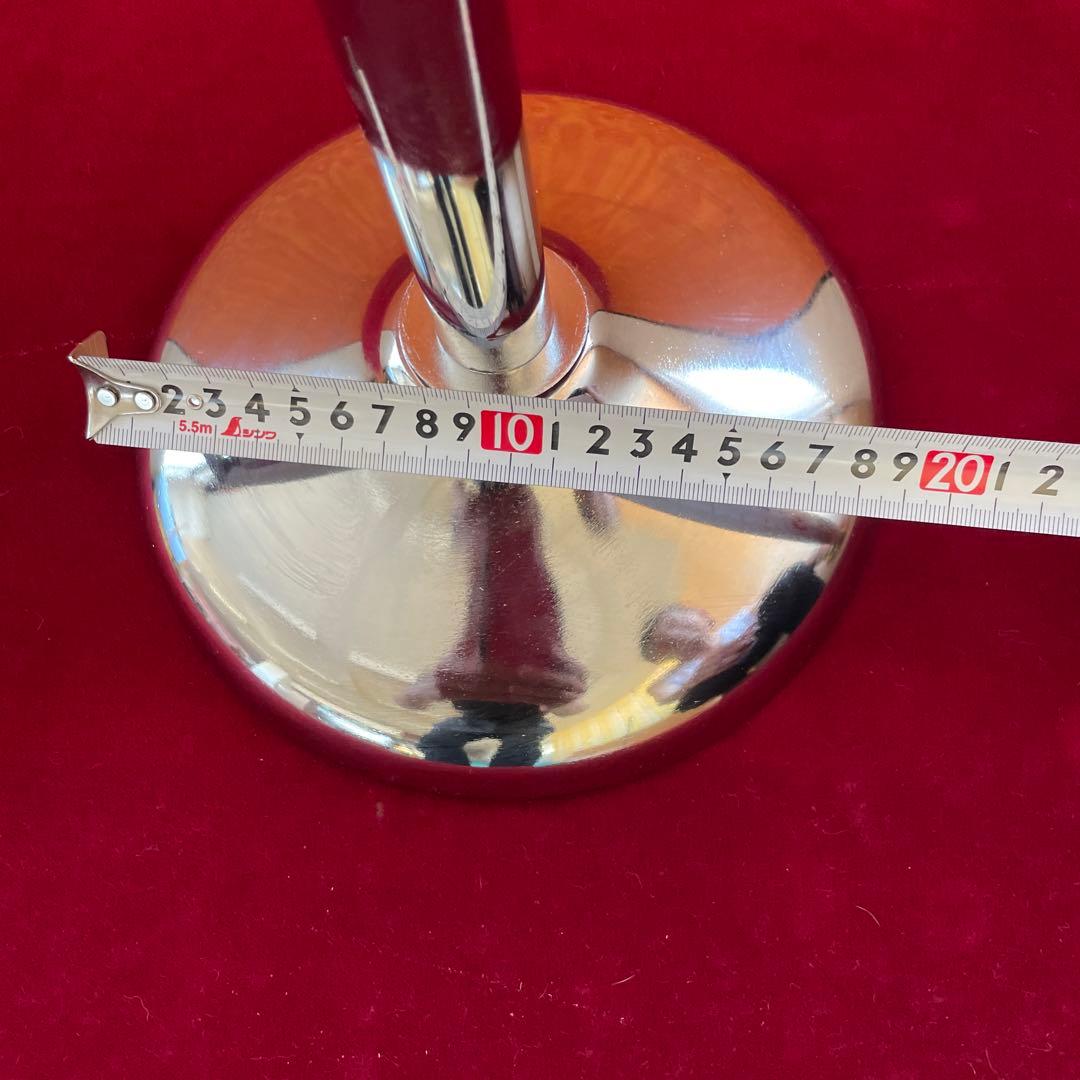 昭和レトロ未使用金属製 置き型灰皿 穴あきデザイン