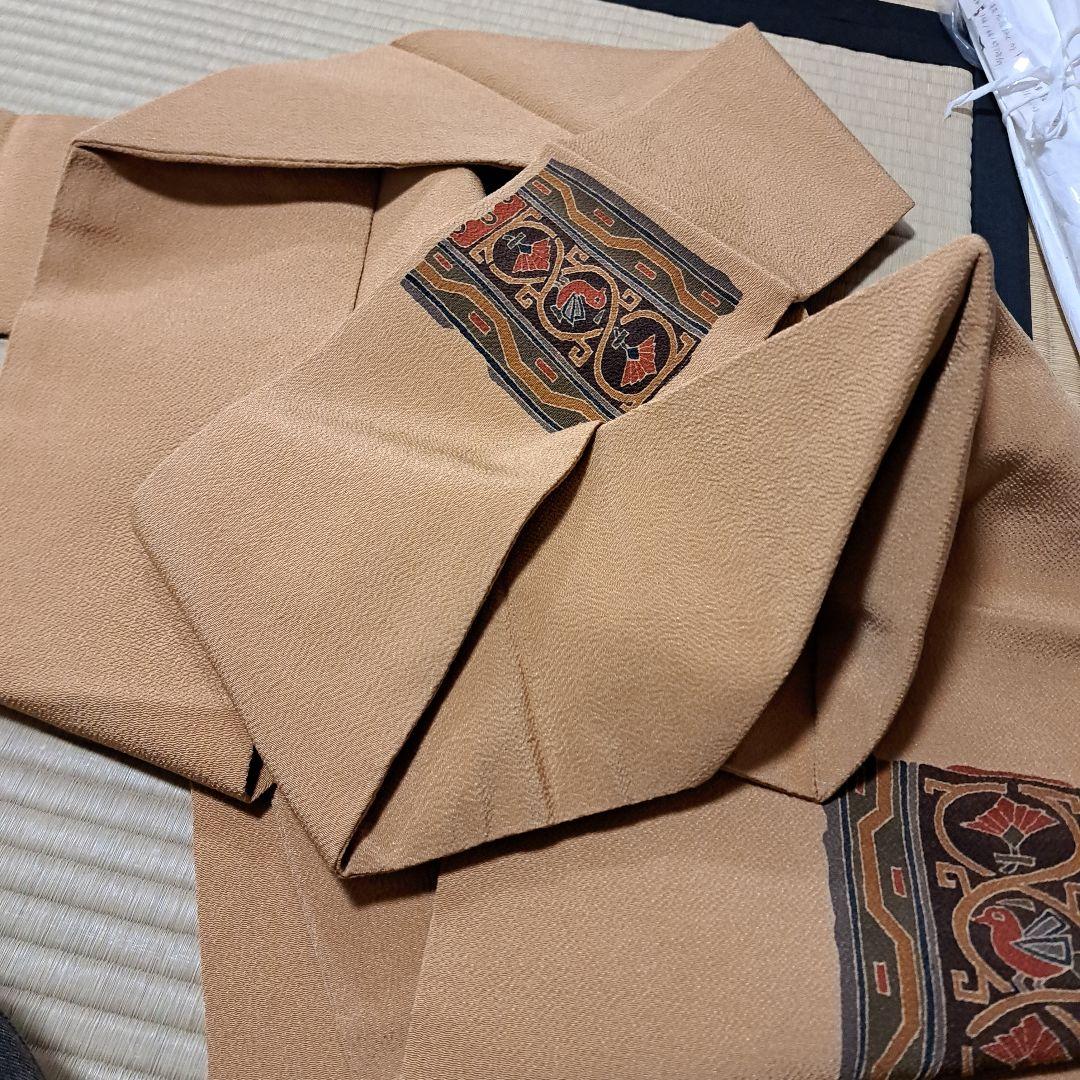 さくまる　染めちりめん名古屋帯　茶道杓立て　袋帯　帯締め+帯留