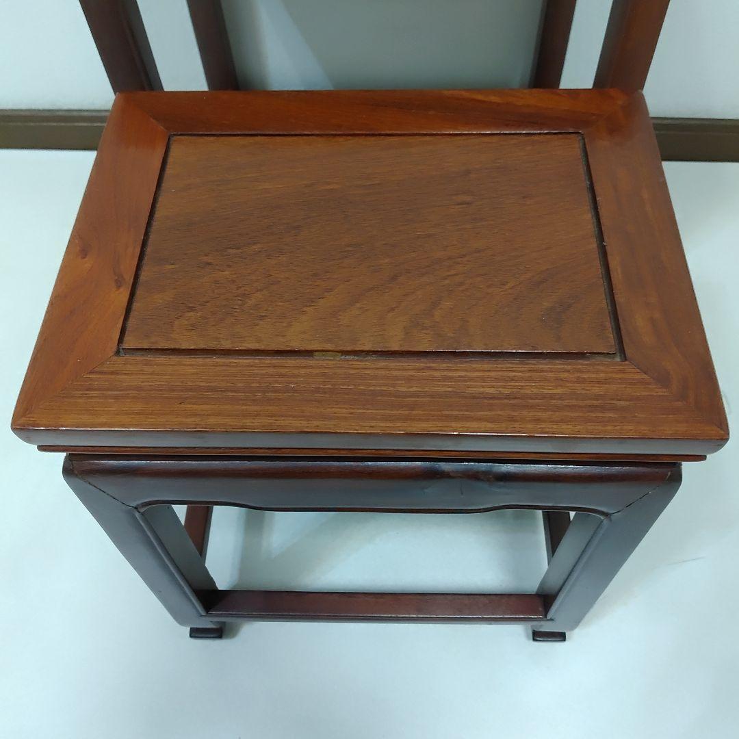 中国家具 唐木 ネストテーブル 2段 花梨 2連 天然木 送料無料