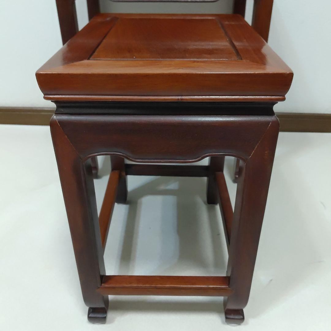 中国家具 唐木 ネストテーブル 2段 花梨 2連 天然木 送料無料