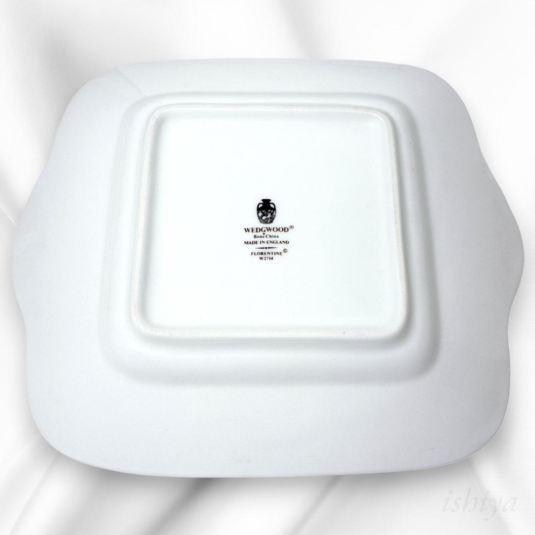 【美品・２点】 フロレンティーン ターコイズ スクエアプレート