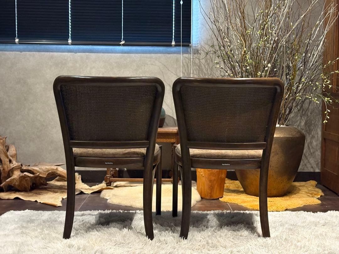 karimoku カリモク　ダイニングチェア　リビングチェア　ラタン IYG