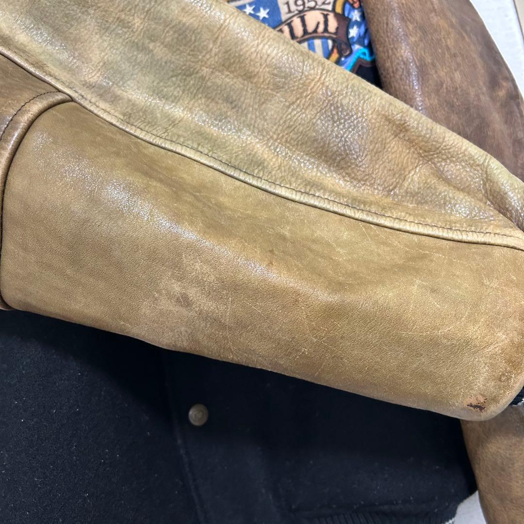 【専用】O'NEILL オニール【L】スタジャン バックロゴ レザー切替え 本革